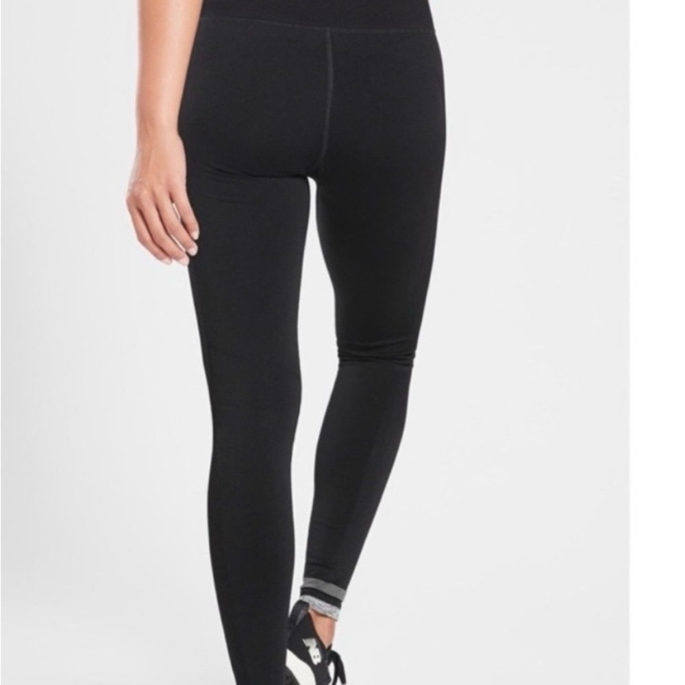 Athleta Andes Tight High Rise Leggings Black Size S Ribbed Warm Reflective - Picture 2 of 9